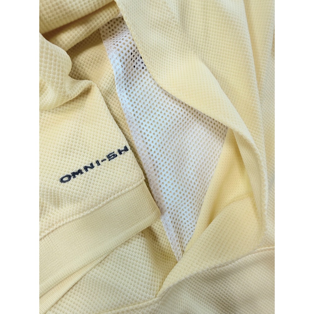 Columbia PFG Mens XL Yellow Omni-Shade Performance Fishing Polo Shirt - Picture 7 of 11